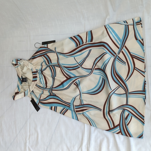 BCBGMAXAZRIA sleeveless shift dress with bow NWT - Picture 5 of 10